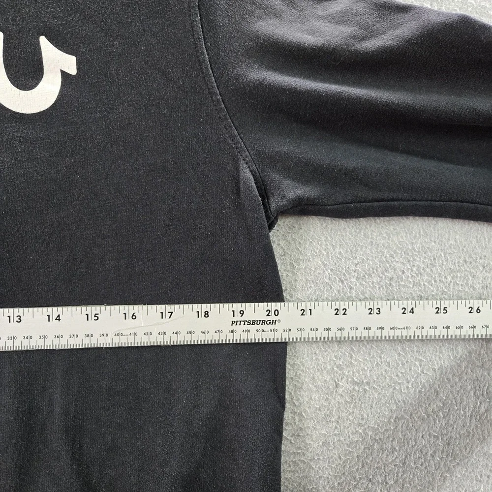True Religion Men Hoodie M/M‎ Black Buddha Guitar Pullover